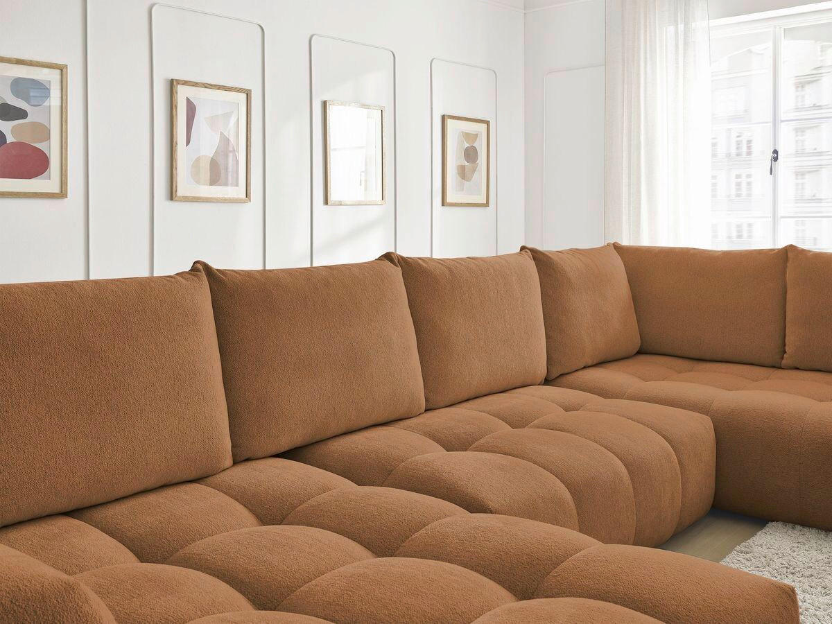 ECKSCHLAFSOFA EVEREST  mit Rücken echt, Armteil links, Armteil rechts Flachgewebe Orange  - Schwarz/Orange, MODERN, Kunststoff/Textil (198/423/212cm)