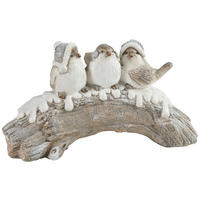DEKOVOGEL - Braun/Weiß, LIFESTYLE, Stein (54/17,7/29,5cm) - X-Mas
