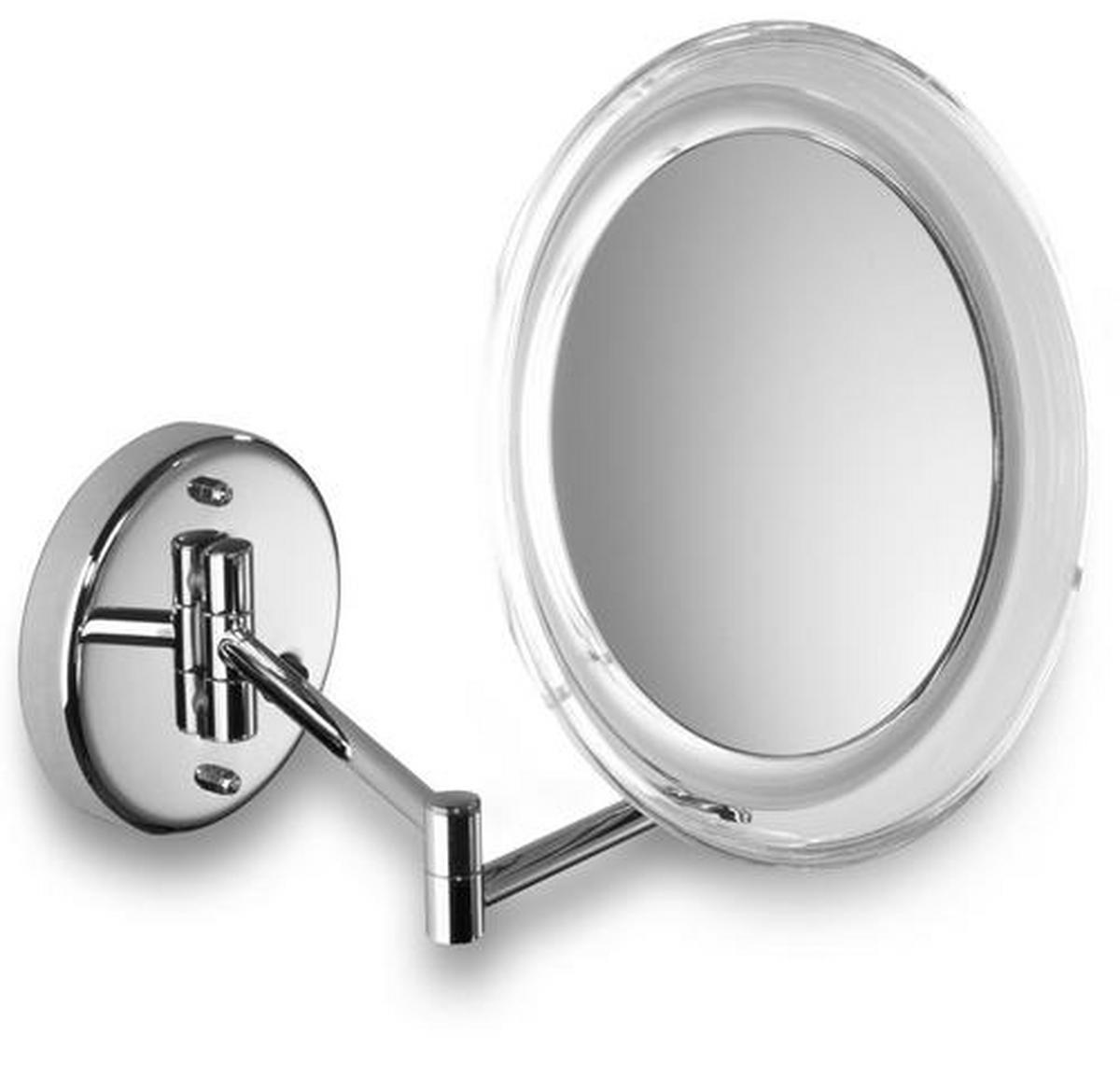 SCHMINKSPIEGEL 26/38/23 cm  - Chromfarben, Basics, Glas/Kunststoff (26/38/23cm) - Sadena