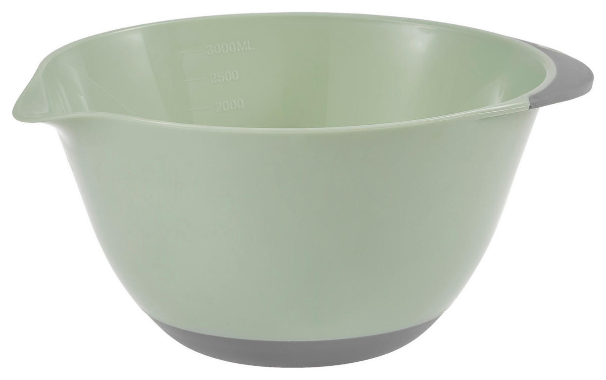 MISA NA MIEŠANIE, plast, 24/13,5 cm  - sivá/mätovozelená, Basics, plast (24/13,5cm) - Homeware Profession.
