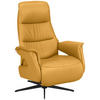RELAXSESSEL Echtleder    - Gelb/Schwarz, Design, Leder/Metall (74/105/83cm) - Welnova