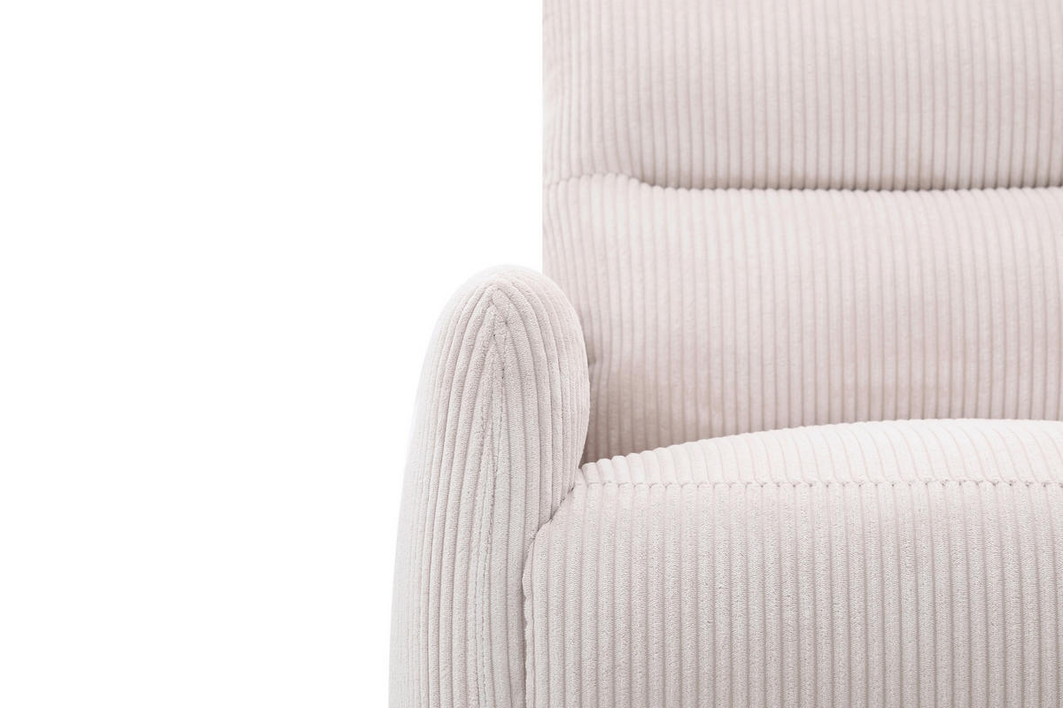 RELAXSESSEL Cord Relaxfunktion    - Beige/Schwarz, Design, Textil/Metall (78/107/95cm) - Carryhome