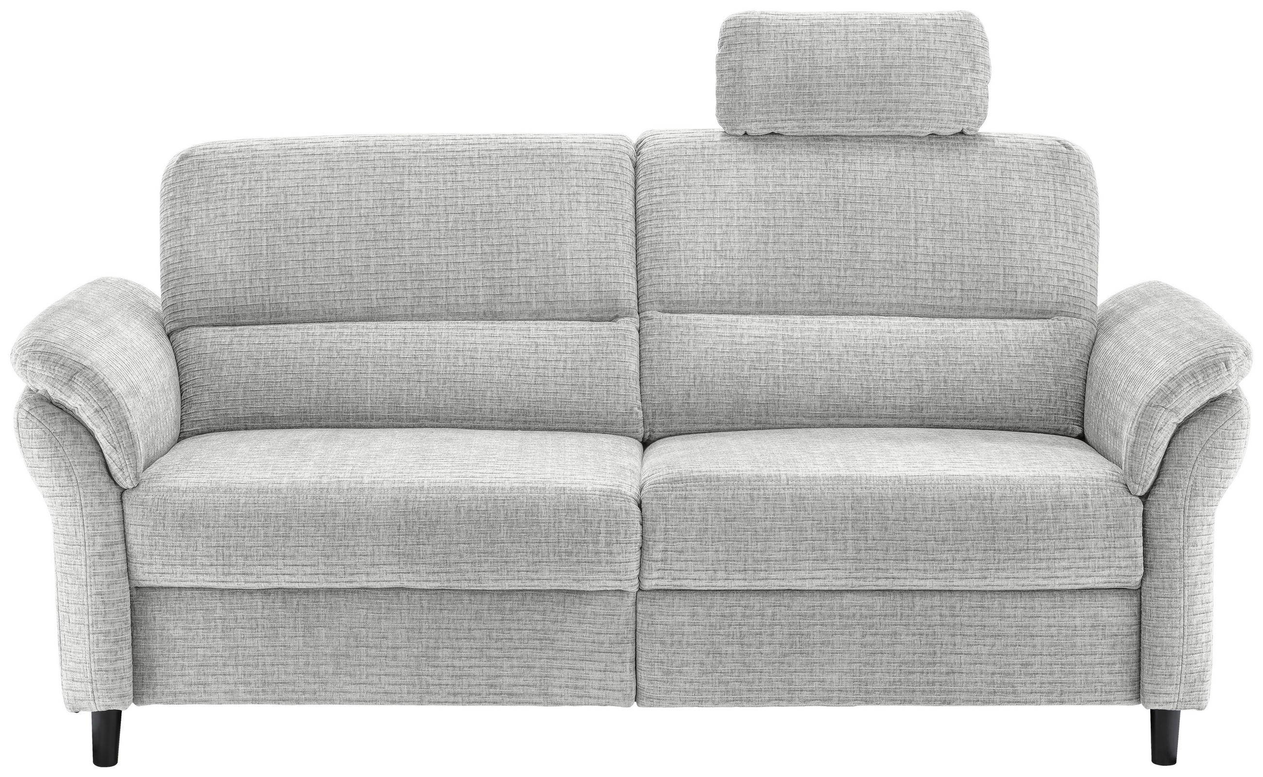3-SITZER-SOFA in Mikrofaser Weiss  - Weiss/Schwarz, Modern, Holz/Textil (192/90/89cm) - Livetastic