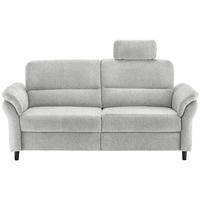 3-SITZER-SOFA in Mikrofaser Weiss  - Weiss/Schwarz, Modern, Holz/Textil (192/90/89cm) - Livetastic