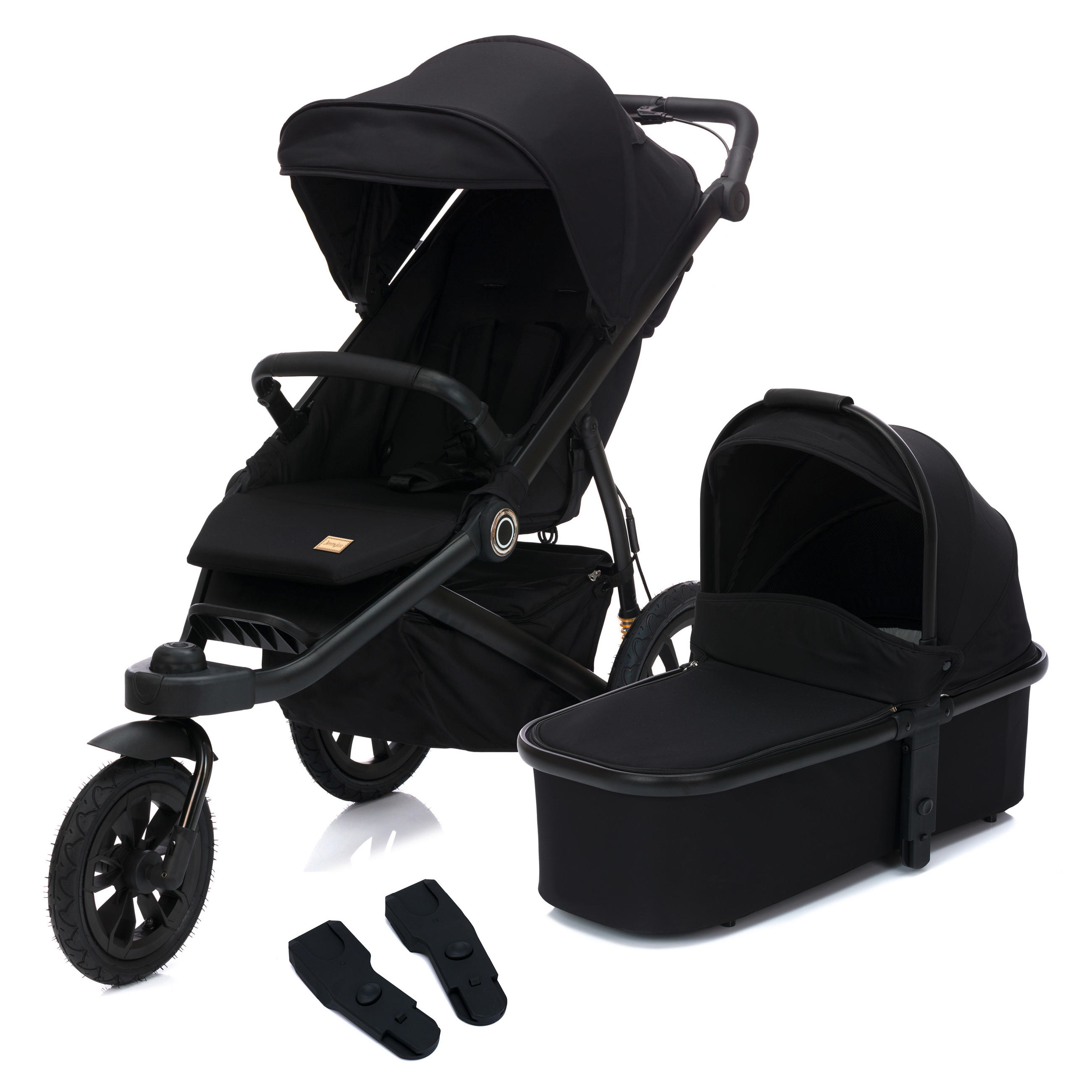 JOGGER Set Jogger Run schwarz  - Salbeigrün/Schwarz, Basics, Textil/Metall (125/57/107cm) - Fillikid