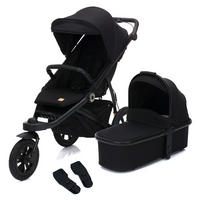 JOGGER Set Jogger Run schwarz  - Salbeigrün/Schwarz, Basics, Textil/Metall (125/57/107cm) - Fillikid