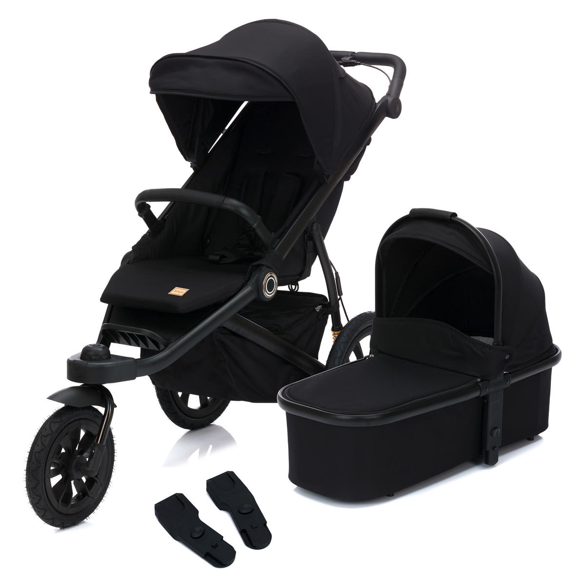 JOGGER Set Jogger Run schwarz  - Salbeigrün/Schwarz, Basics, Textil/Metall (125/57/107cm) - Fillikid