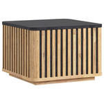 COUCHTISCH in Holz 50/50/35 cm  - Schwarz/Akaziefarben, LIFESTYLE, Holz (50/50/35cm) - Landscape