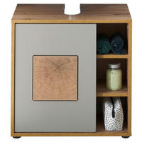 WASCHBECKENUNTERSCHRANK 60/60/35 cm  - Eiche Wotan/Hellgrau, MODERN, Holzwerkstoff/Kunststoff (60/60/35cm) - MID.YOU