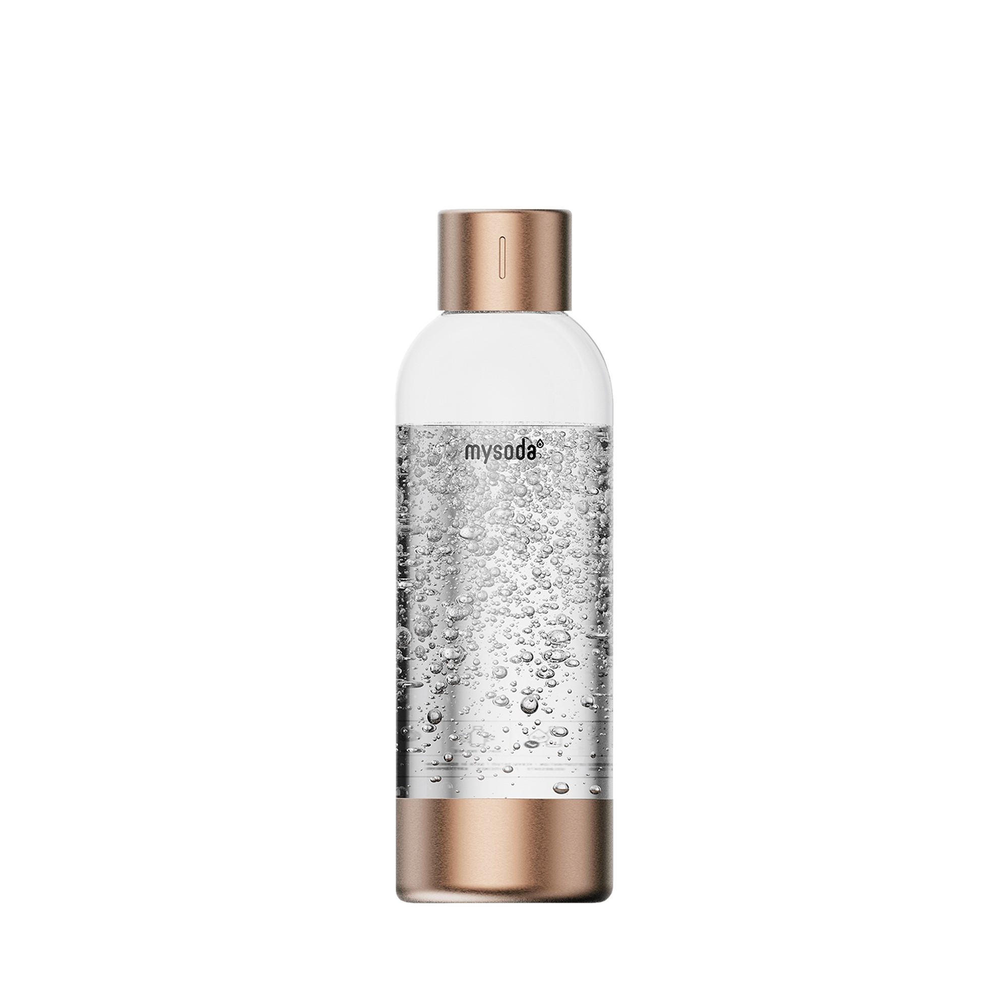 WASSERSPRUDLER-FLASCHE Premium  - Roségold, Basics, Kunststoff/Metall (8.5/26.7cm) - mysoda