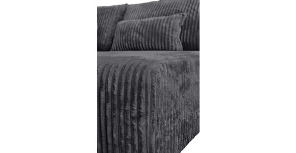 ECKSOFA Schwarz Cord  - Schwarz, MODERN, Holz/Textil (210/145cm) - Carryhome