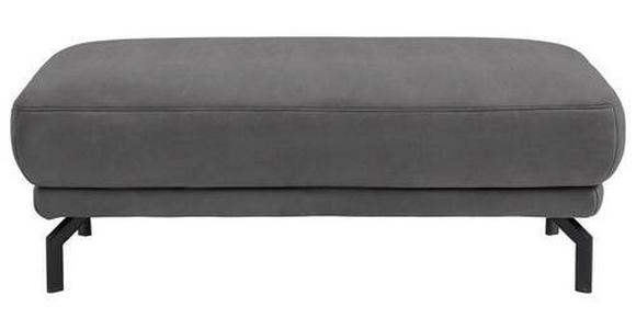 HOCKER in Textil Grau  - Schwarz/Grau, Design, Textil/Metall (122/46/72cm) - Dieter Knoll