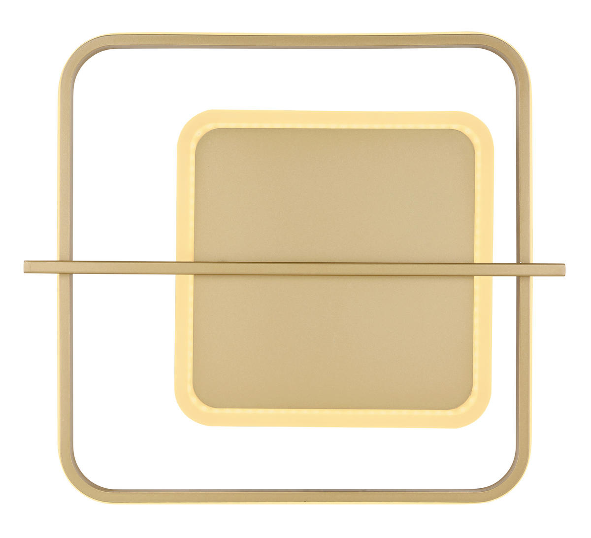 LED SVJETILJKA STROPNA REBALL  - zlatne boje/opalna, Basics, metal/plastika (40/36/5cm)