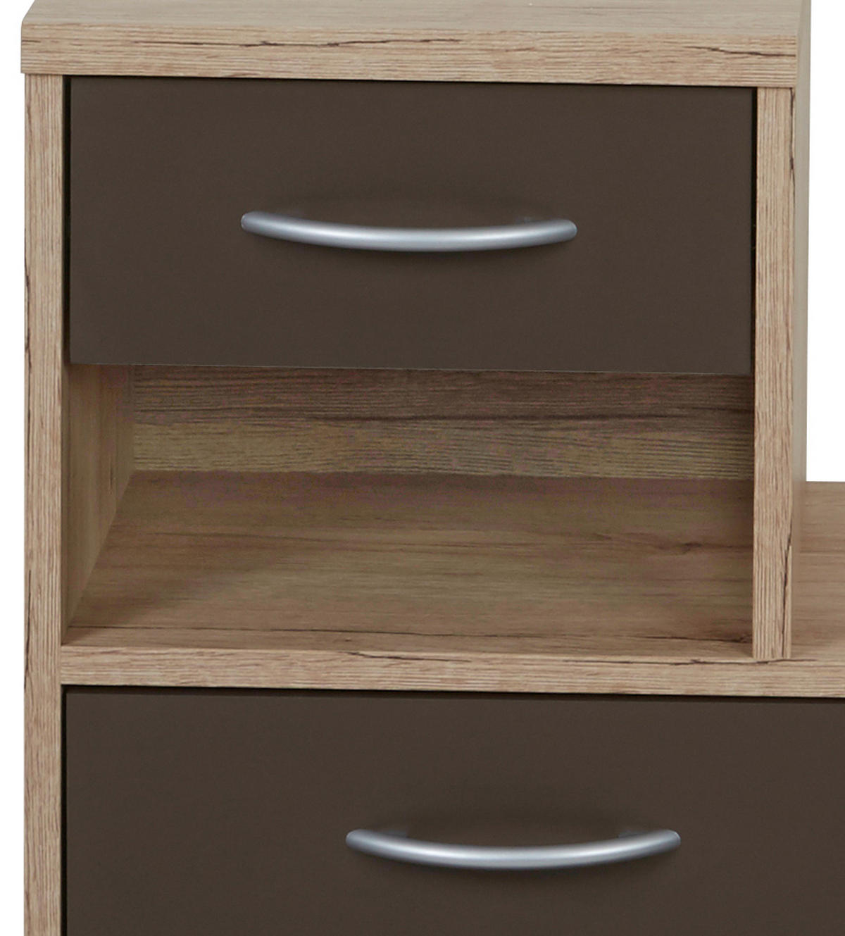 GARDEROBE  in 100/190/26 cm  - Eichefarben/Braun, KONVENTIONELL, Glas/Holzwerkstoff (100/190/26cm) - MID.YOU