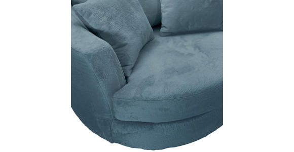 SESSEL in Plüsch Petrol  - Petrol/Schwarz, KONVENTIONELL, Textil/Metall (115/72/115cm) - Carryhome