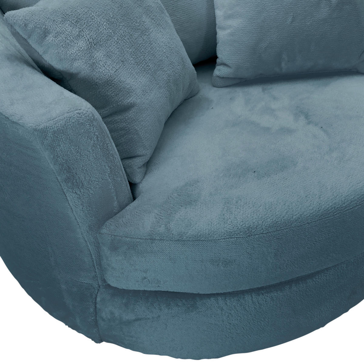 SESSEL in Plüsch Petrol  - Petrol/Schwarz, KONVENTIONELL, Textil/Metall (115/72/115cm) - Carryhome