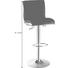 BARHOCKER Lederlook Chromfarben, Schwarz - Chromfarben/Schwarz, Design, Textil/Metall (42/91-112/48cm) - CARRYHOME