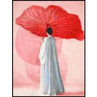 ÖLGEMÄLDE Menschen, Frauen, Pflanzen, Blätter 60/80 cm  - Schwarz, Design, Holzwerkstoff/Textil (60/80cm) - Monee