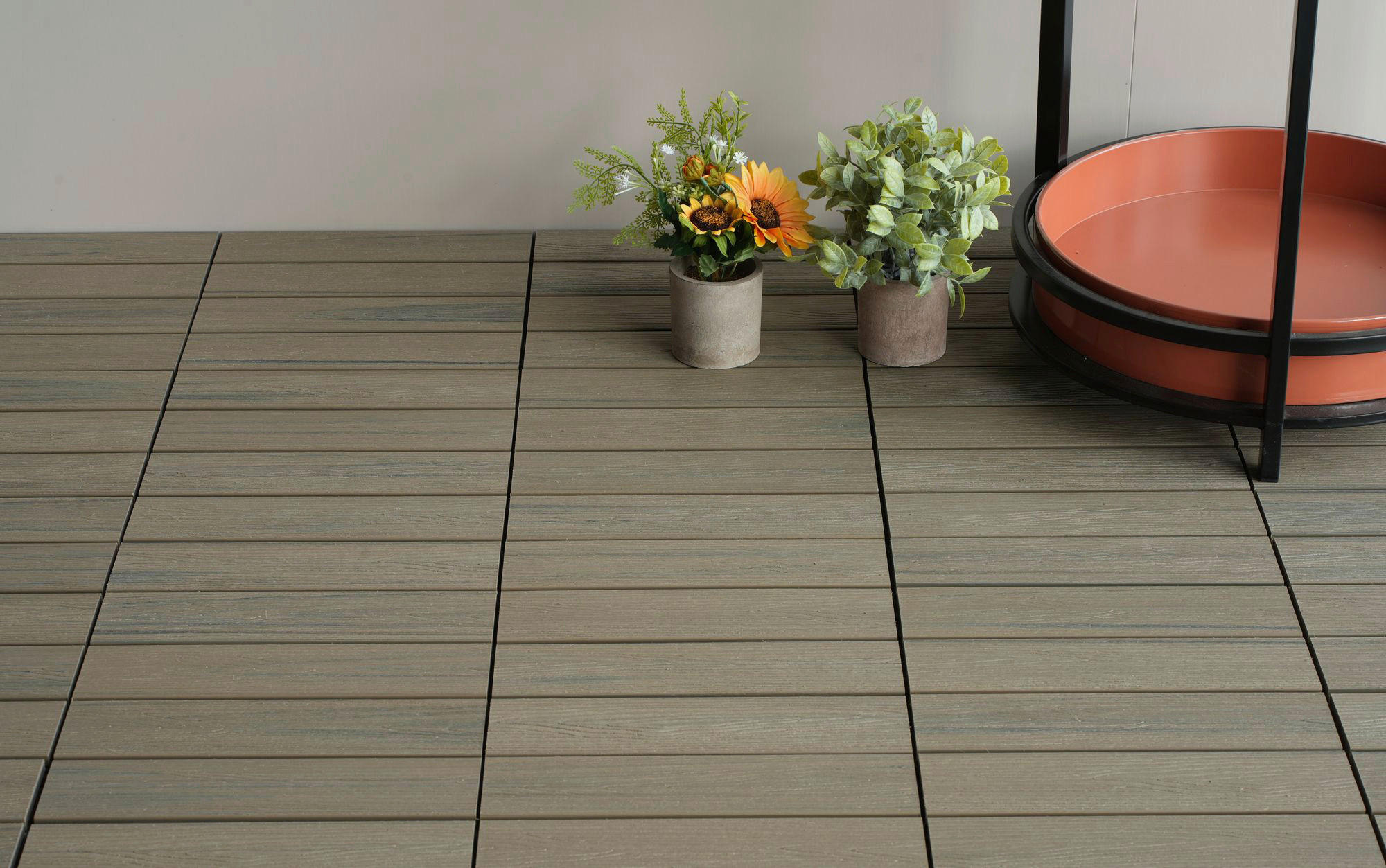 TERRASSENFLIESE Grau 11 Stück  - Grau, Basics, Holzwerkstoff (30/30/2,4cm) - Ambia Garden