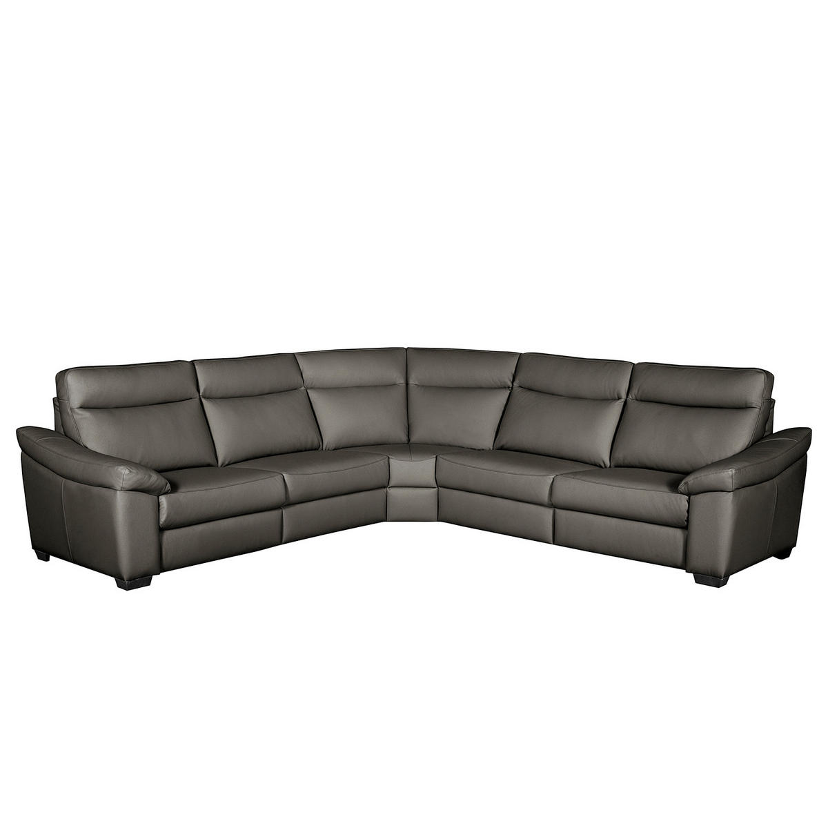 ECKSOFA Anthrazit Echtleder  - Anthrazit/Schwarz, Design, Leder/Holz (299/299cm) - Livetastic