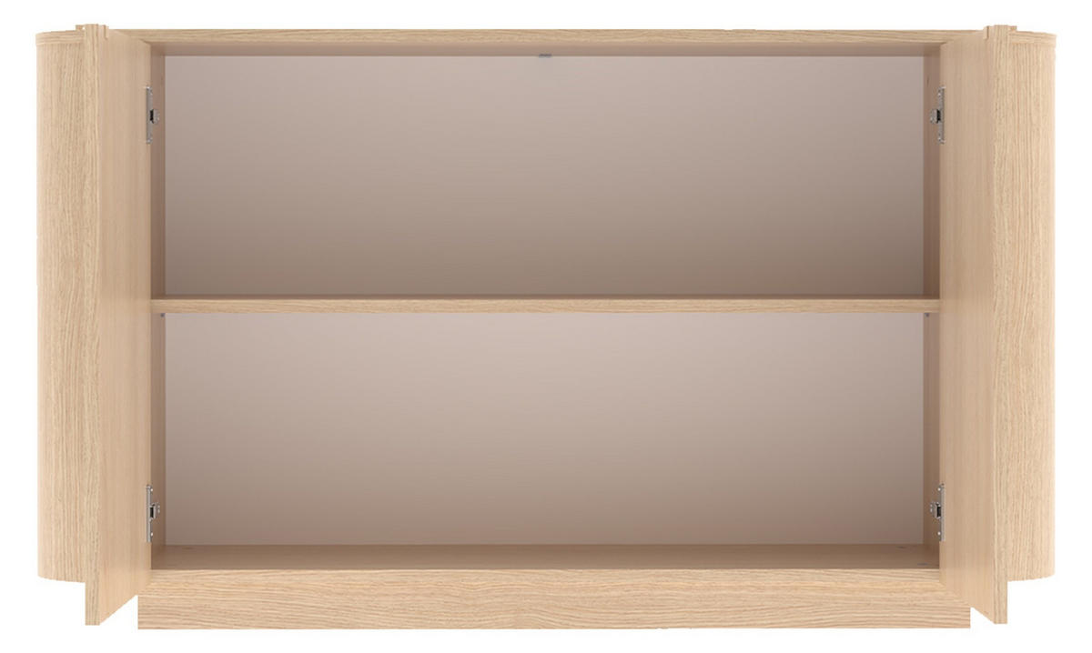 SIDEBOARD  131/76/43 cm  - Eichefarben, Design, Holzwerkstoff/Metall (131/76/43cm) - MID.YOU