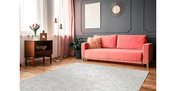 FLACHWEBETEPPICH 120/170 cm Silberfarben, Weiß  - Silberfarben/Weiß, Basics, Leder/Textil (120/170cm) - Novel