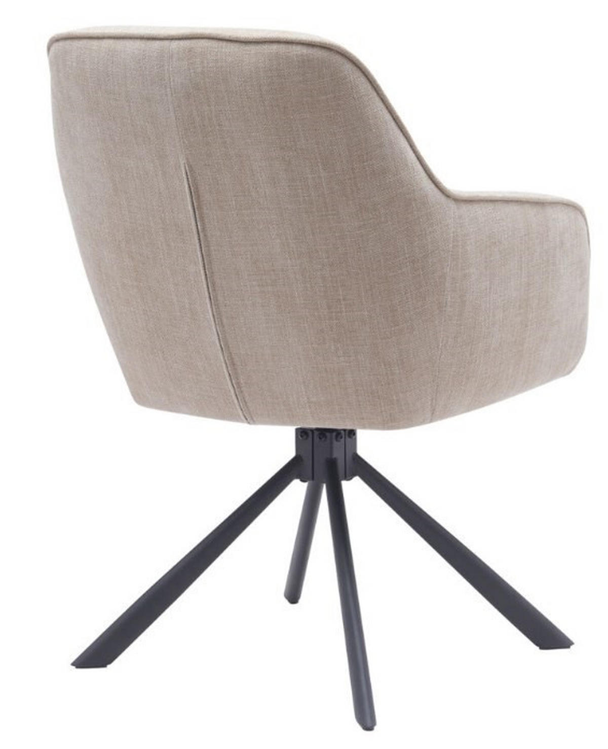 STOL MED ARMSTÖD chenille  - beige/svart, Design, metall/textil (59/87/65cm) - Niels Andersson