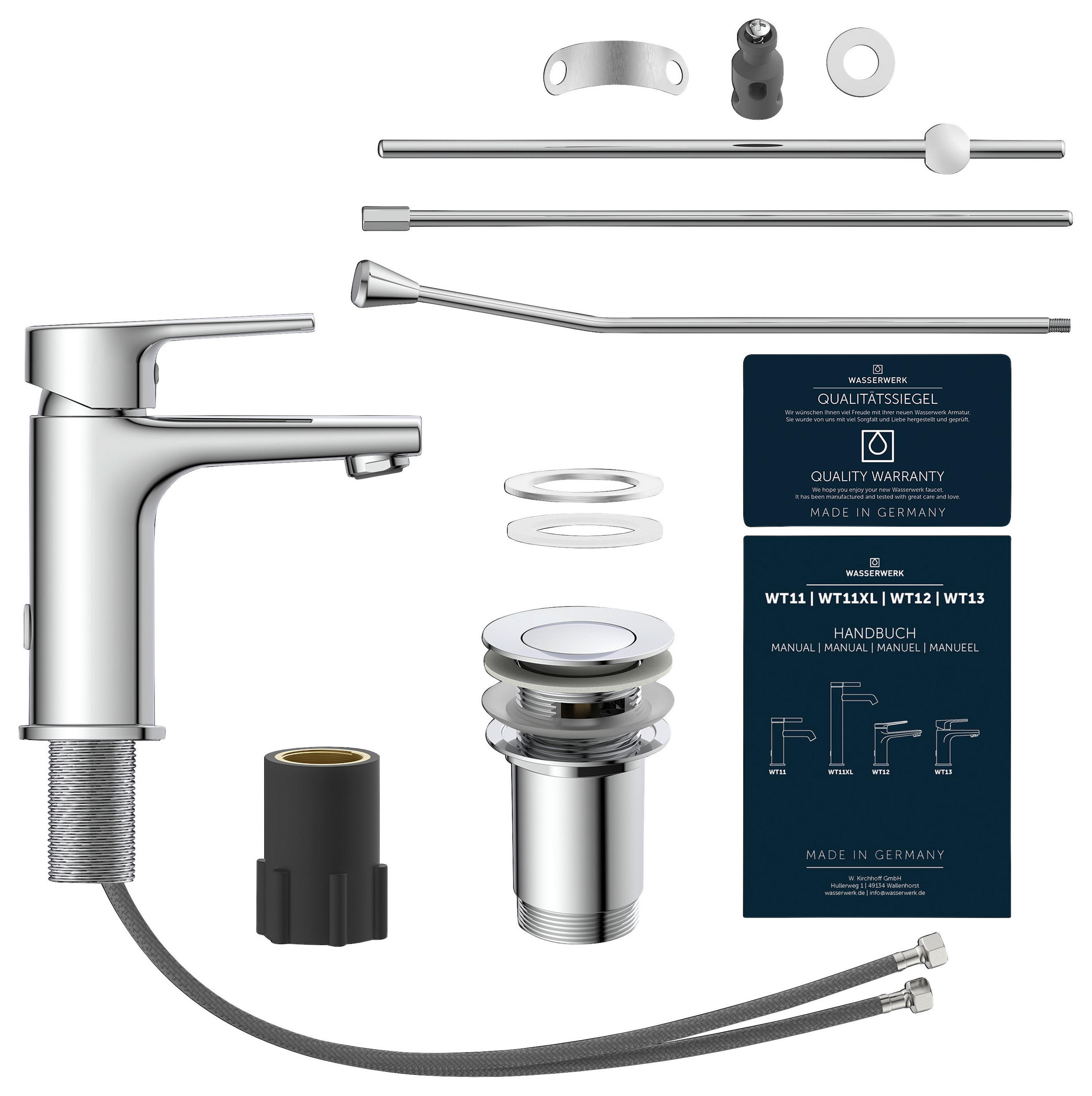 WASCHTISCHARMATUR 601300  - Chromfarben, Basics, Metall (5,5/16,0/15,5cm)