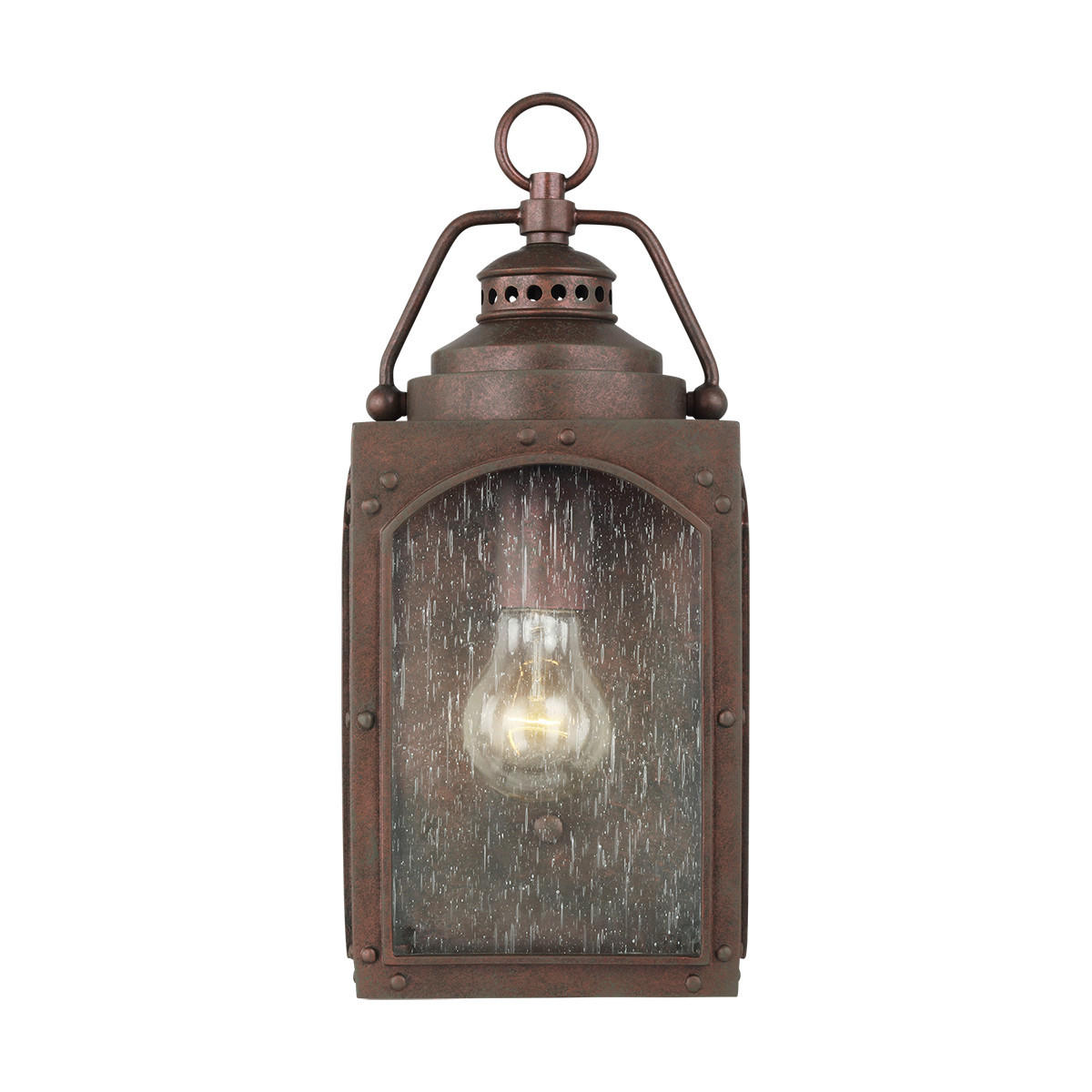 AUSSENWANDLEUCHTE - Kupferfarben, Konventionell, Glas/Kunststoff (15/14,9/34,5cm) - Elstead Lighting
