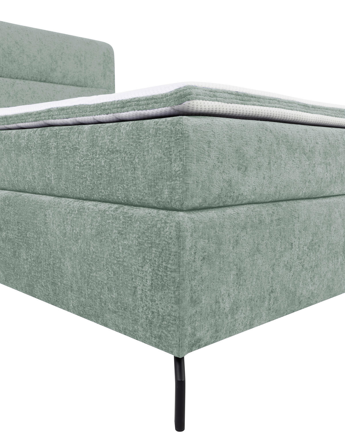BOXSPRINGBETT 160/200 cm  in Mintgrün  - Schwarz/Mintgrün, Design, Textil/Metall (160/200cm) - Esposa