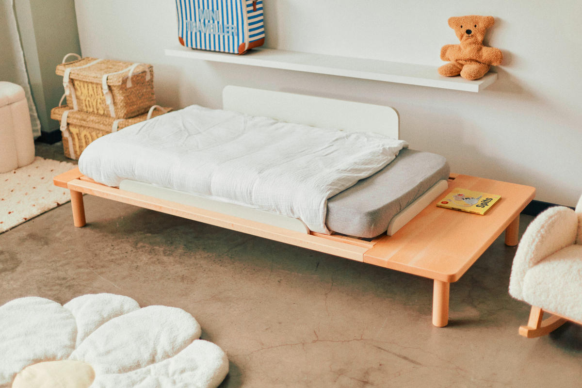 GITTERBETT Evobed 5in1 Naturel inkl. Rausfallschutz B140PLF  - Weiß/Naturfarben, KONVENTIONELL (182/84/84cm) - Childhome