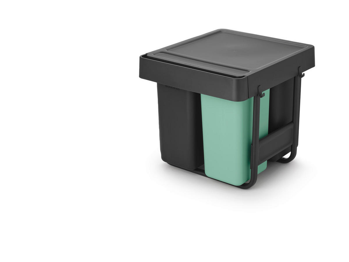 VGRADNI KOŠ ZA SMETI - zelena/antracit, Basics, umetna masa (40,4/39,6/48,1cm) - Brabantia