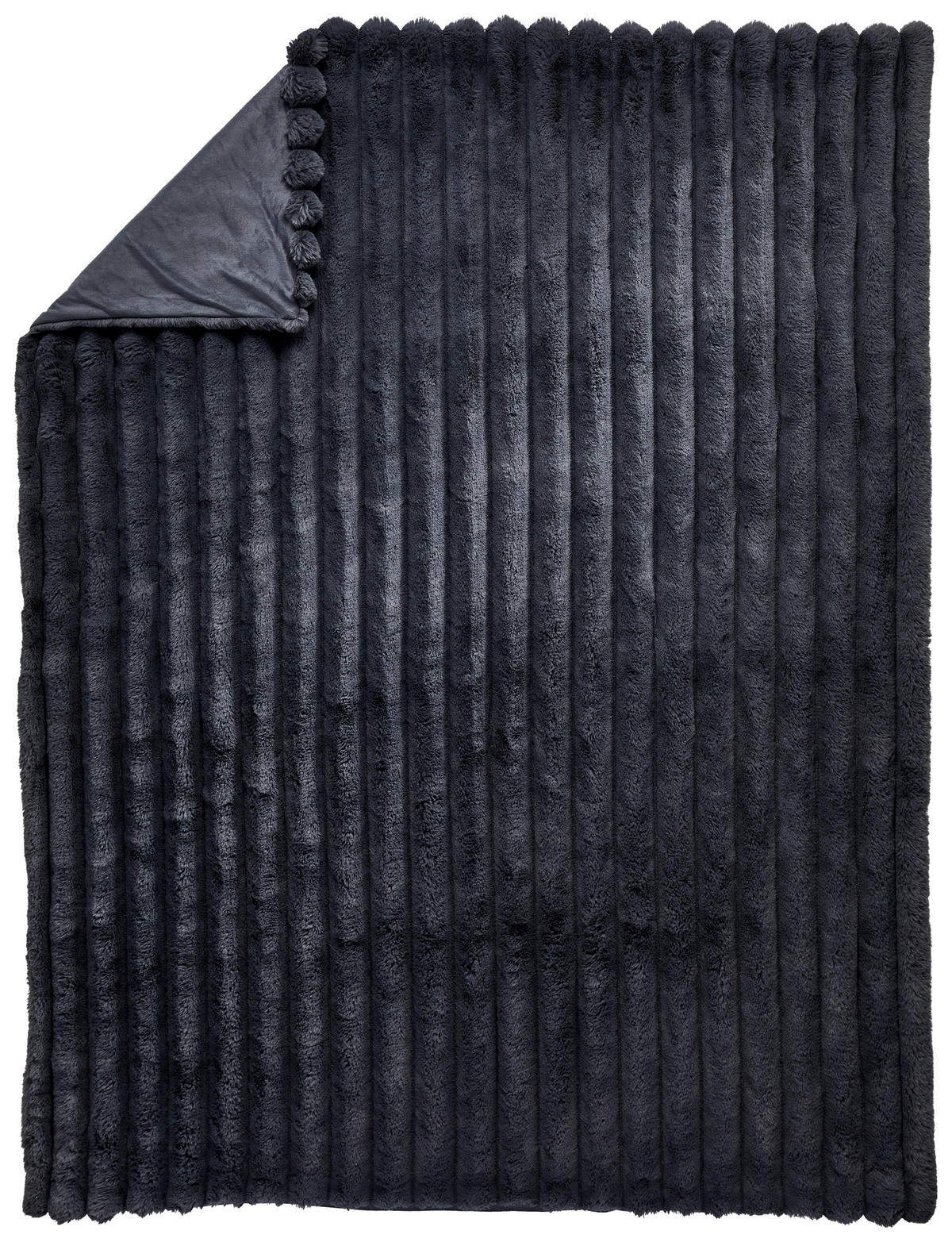 FELLDECKE 150/200 cm  - Anthrazit, Textil (150/200cm) - Novel