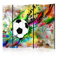 PARAVENT mit 5  Flügel - Multicolor, Basics, Holz/Textil (225/172/3cm) - artgeist