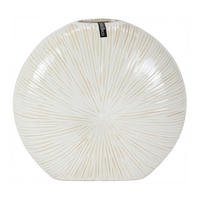 VÁZA, keramika, 25 cm - bílá, Basics, keramika (27/25/12cm)