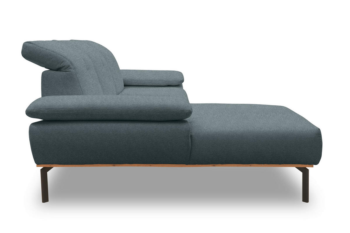 ECKSOFA in Mikrofaser Grau  242/170 cm  - Wildeiche/Schwarz, Design, Holz/Textil (242/170cm) - MID.YOU
