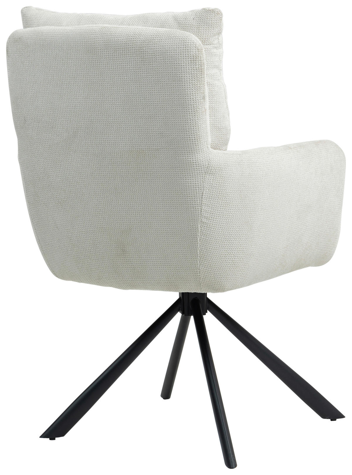 ARMLEHNSTUHL  in Eisen  - Creme/Schwarz, KONVENTIONELL, Textil/Metall (60/95/67cm) - MID.YOU