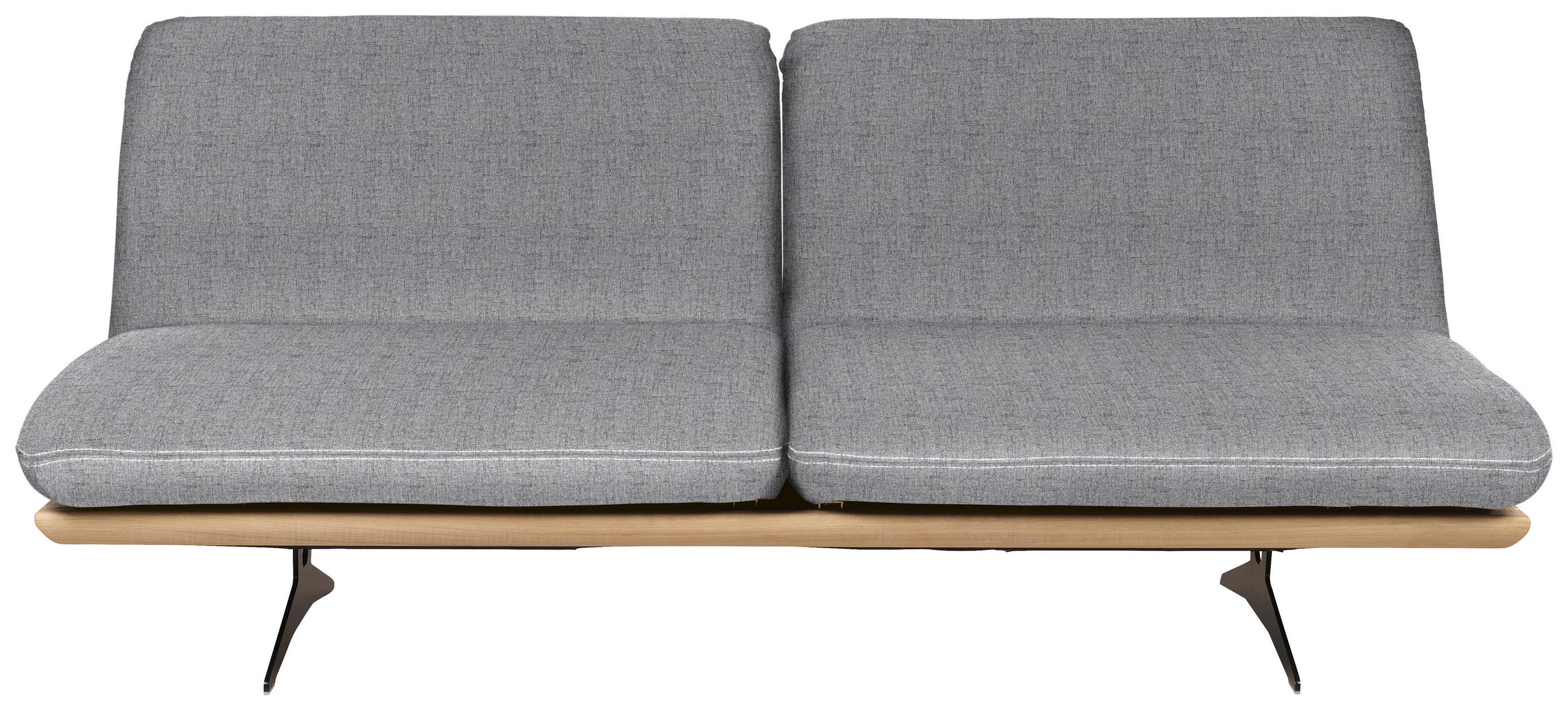 SCHLAFSOFA Eichefarben, Hellgrau  - Eichefarben/Beige, Design, Holz/Textil (204/92/90cm) - Dieter Knoll