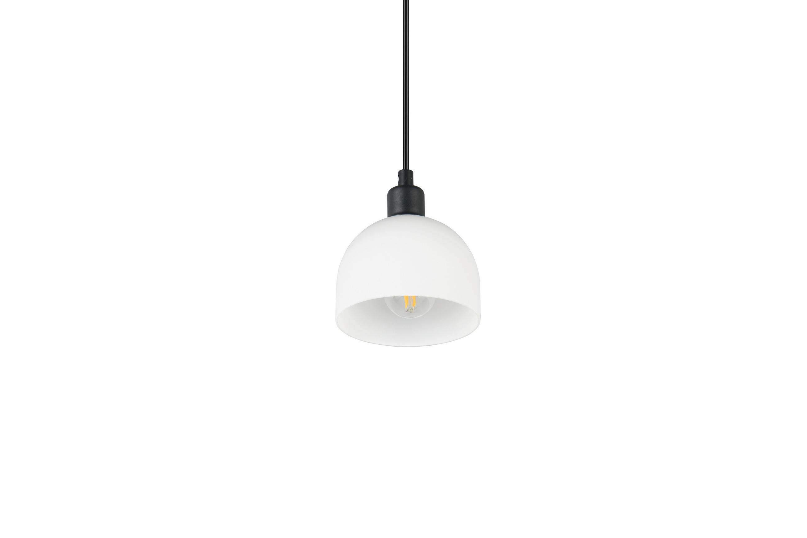 HÄNGELEUCHTE 12,0/150,0 cm    - Weiss/Grau, Basics, Glas/Metall (12,0/150,0cm)