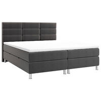 BOXBETT 160/200 cm  in Anthrazit  - Chromfarben/Anthrazit, KONVENTIONELL, Textil/Metall (160/200cm) - Carryhome