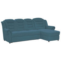 ECKSOFA in Chenille Blau  - Blau/Schwarz, Konventionell, Kunststoff/Textil (262/165cm) - Livetastic