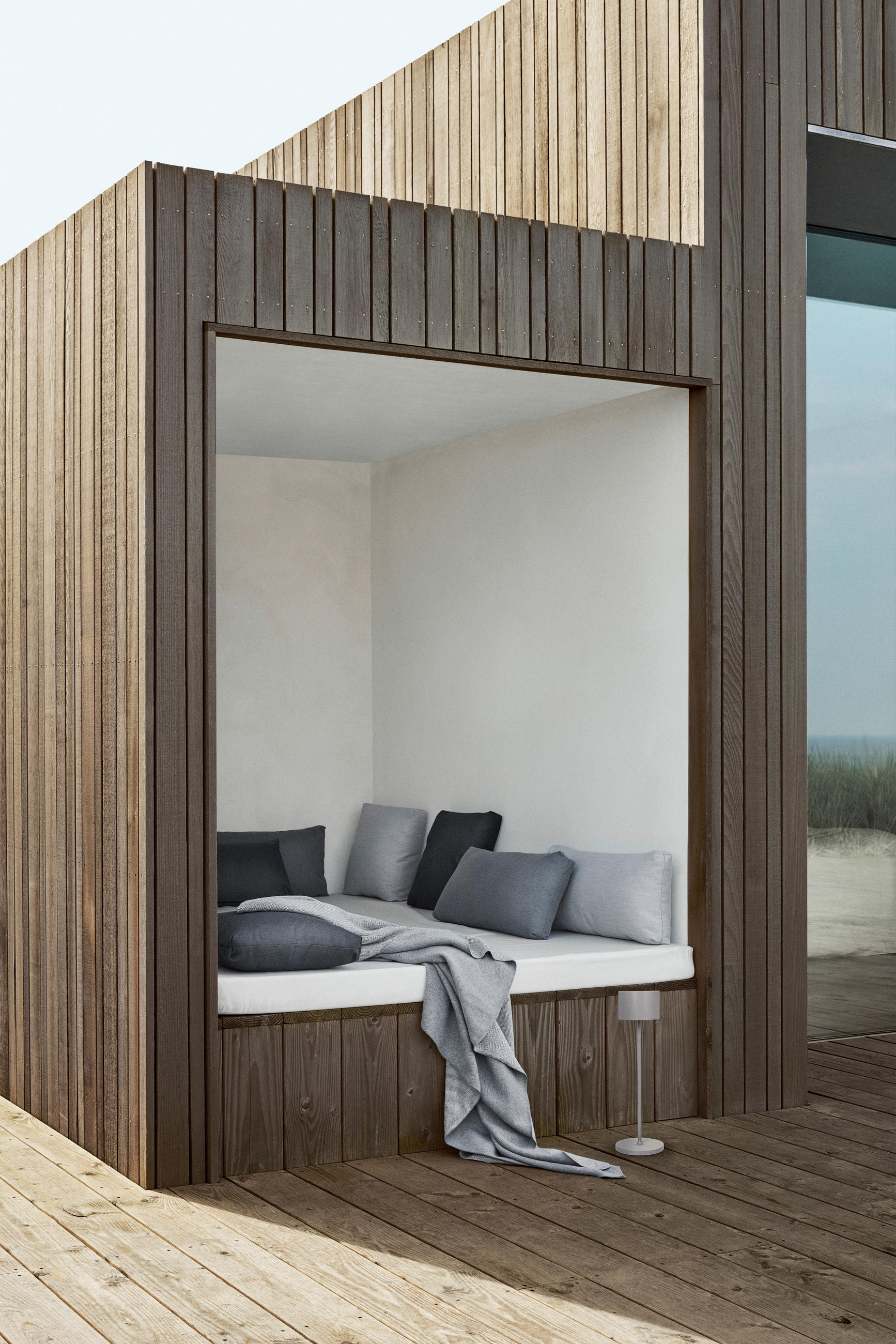 LOUNGEKISSEN 45/14,5/45 cm   - Hellgrau, Design, Textil (45/14,5/45cm) - Blomus