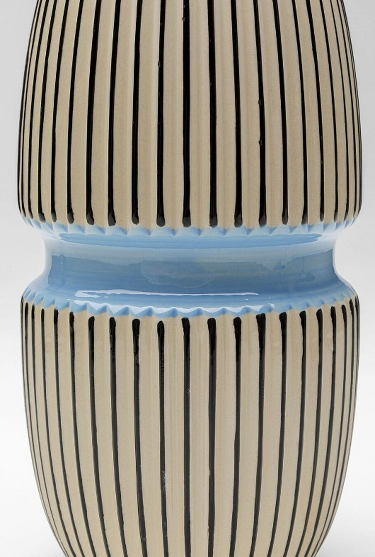VASE 31 cm  - Blau/Schwarz, Design, Keramik (15/31/15cm) - Kare-Design