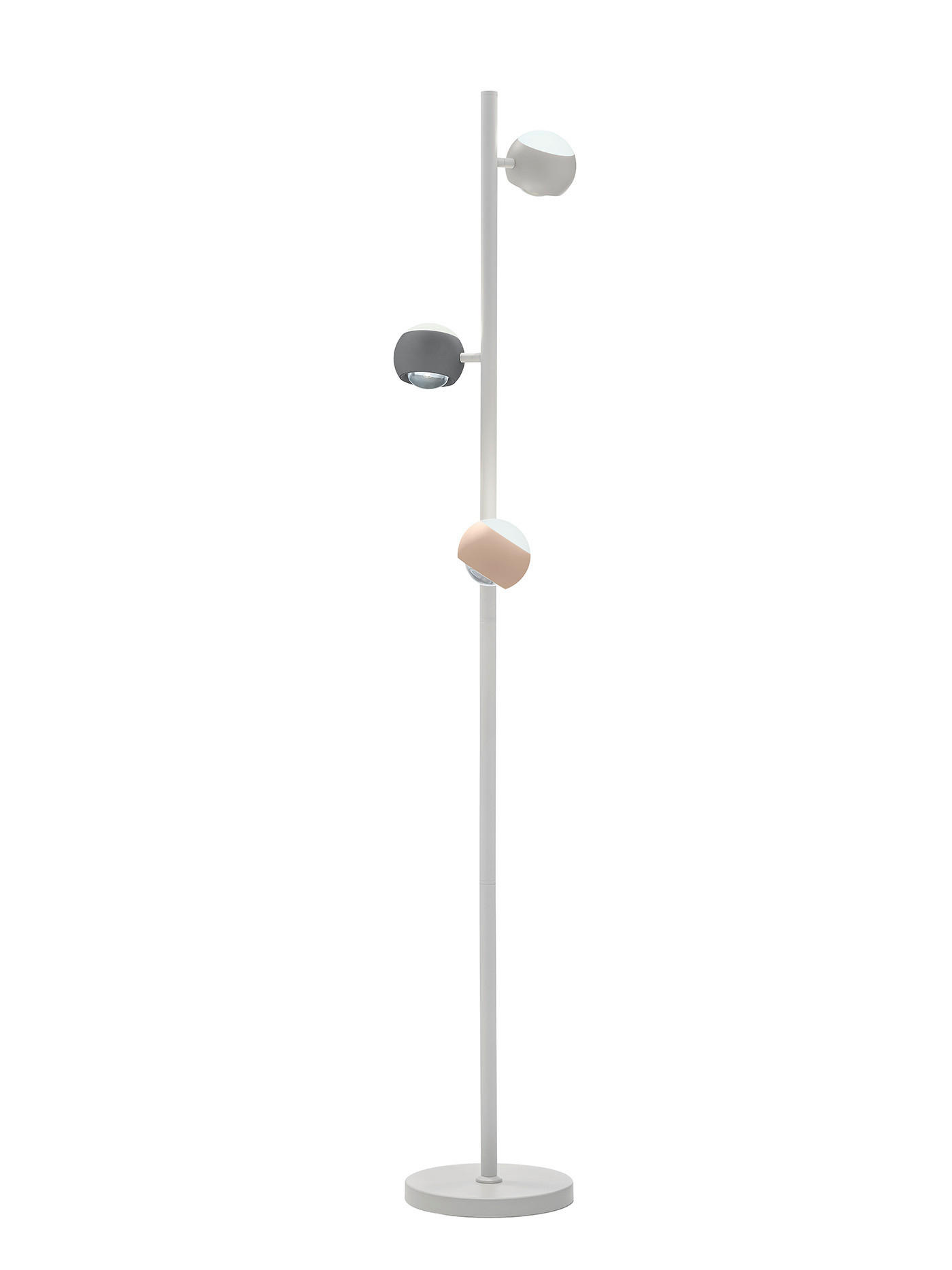 LED-STEHLEUCHTE Musterring 23/150 cm   - Weiß, KONVENTIONELL, Metall (23/150cm) - Musterring