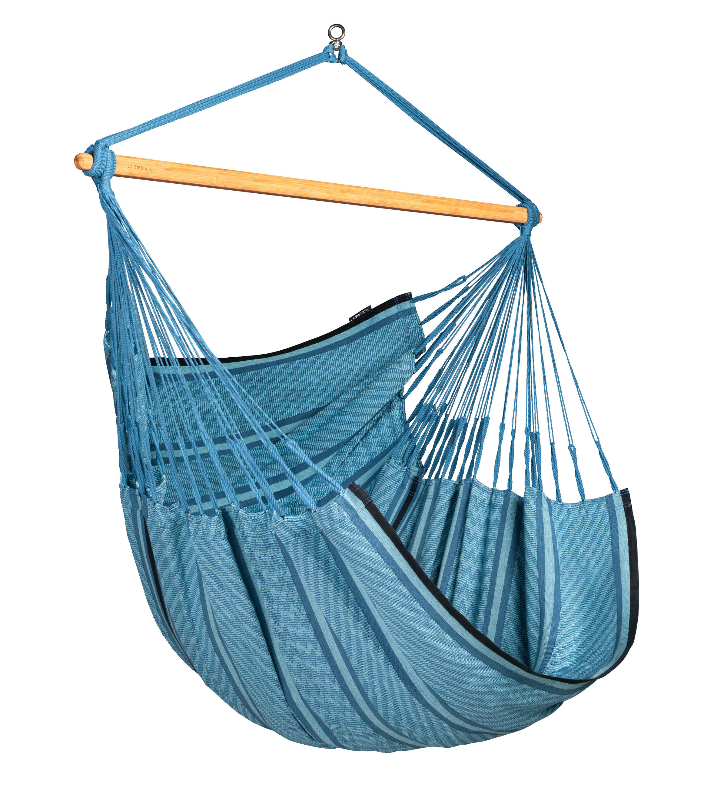 HÄNGESESSEL 140/210/160 cm  - Blau/Dunkelblau, KONVENTIONELL, Holz/Textil (140/210/160cm) - La Siesta