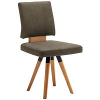 STUHL in Holz, Textil, Holzwerkstoff Schwarz, Schlammfarben, Eichefarben  - Schlammfarben/Eichefarben, Design, Holz/Holzwerkstoff (50/88/60cm) - Venda