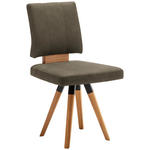 STUHL in Holz, Textil, Holzwerkstoff Schwarz, Schlammfarben, Eichefarben  - Schlammfarben/Eichefarben, Design, Holz/Holzwerkstoff (50/88/60cm) - Venda