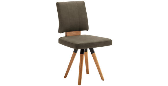 STUHL in Holz, Textil, Holzwerkstoff Schwarz, Schlammfarben, Eichefarben  - Schlammfarben/Eichefarben, Design, Holz/Holzwerkstoff (50/88/60cm) - Venda