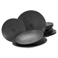 TAFELSERVICE Catania Anthrazit 12-teilig  - Anthrazit, Basics, Keramik (34/30/31cm) - Creatable