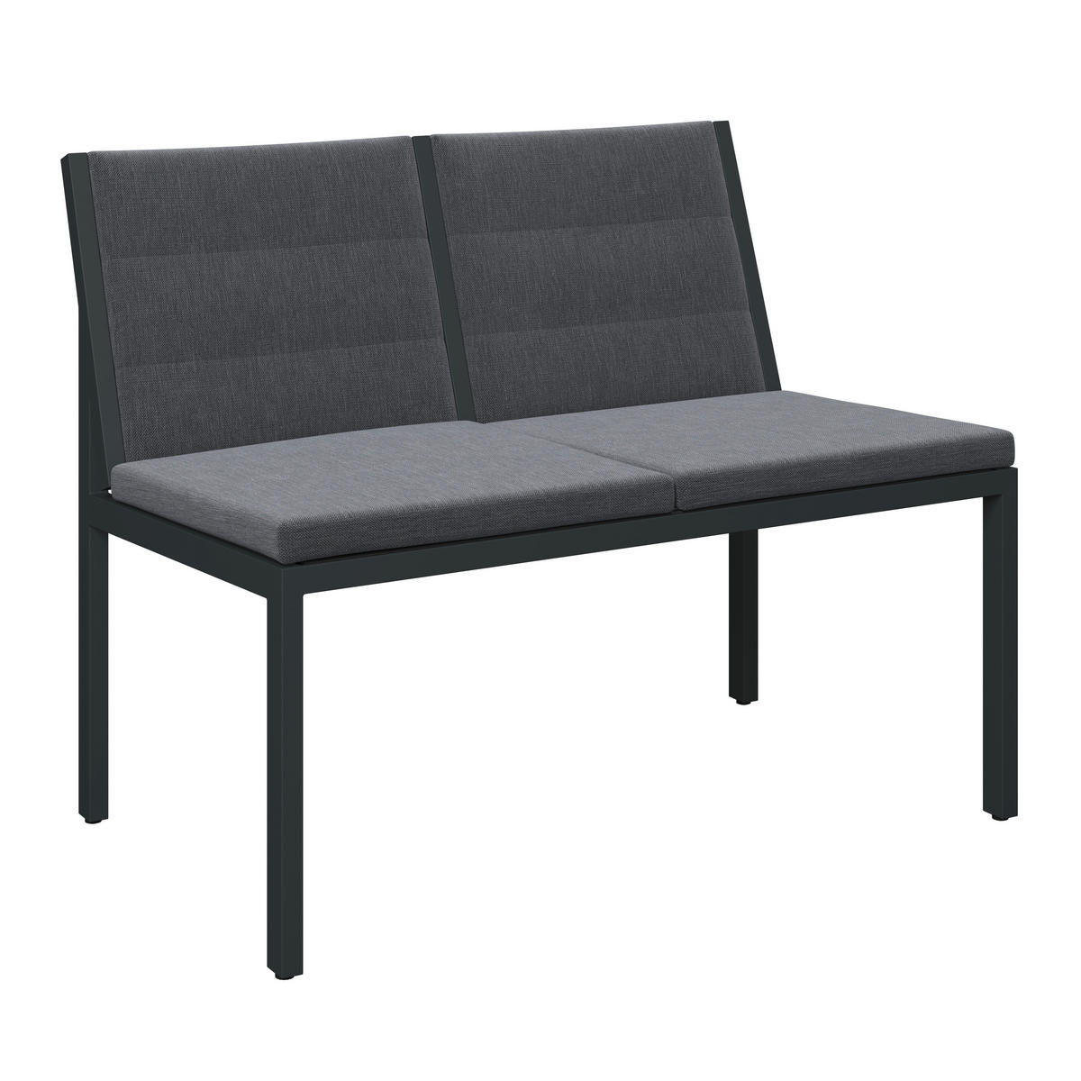 LOUNGESOFA  - Anthrazit/Grau, MODERN, Textil/Metall (100/82/62cm) - Amatio